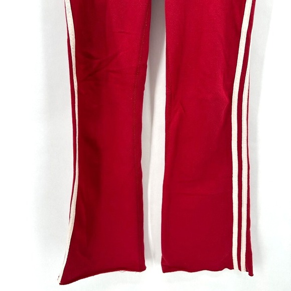Vintage Hollister Fleece Sweatpants Juniors S Red Flare Leg Stripe 90s Y2K Cozy - Picture 4 of 12